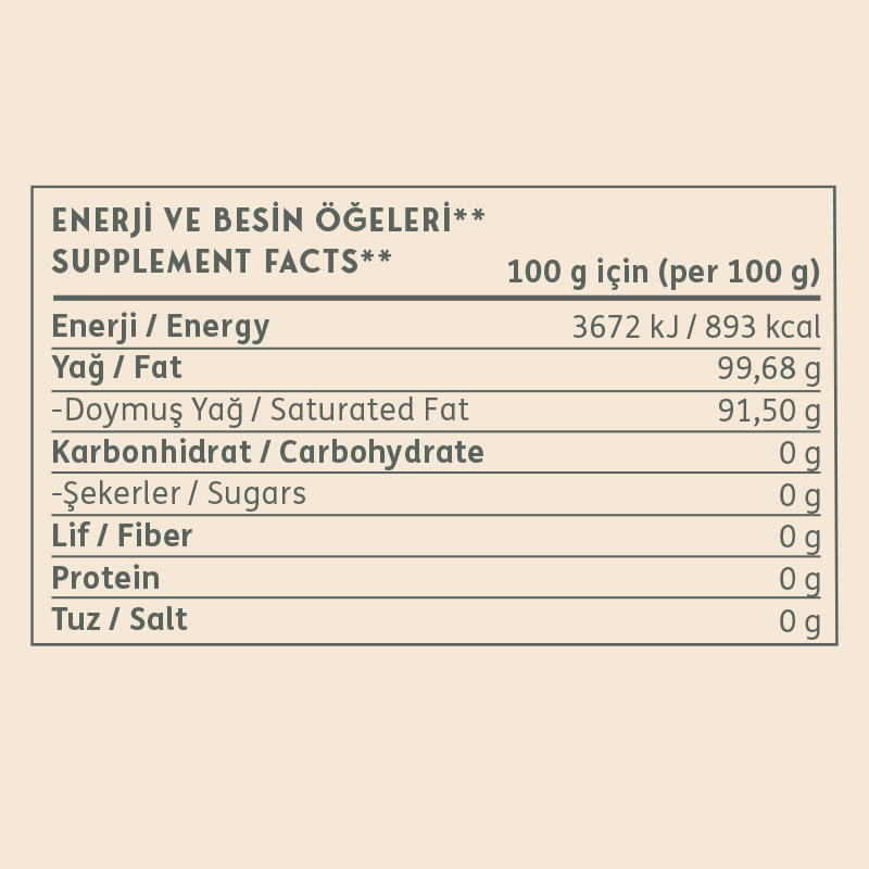 Clean Powders Coconut Oil Organic (Hindistan Cevizi Yağı) 150 mL
