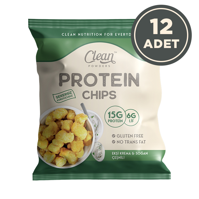 Clean Powders Protein Chips 50 Gr Ekşi Krema Soğan 12 Adet