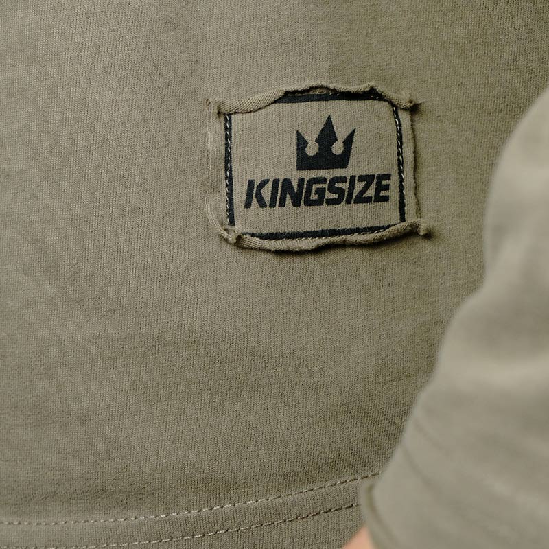 Kingsize Follow The King Uzun Kollu T-Shirt Haki