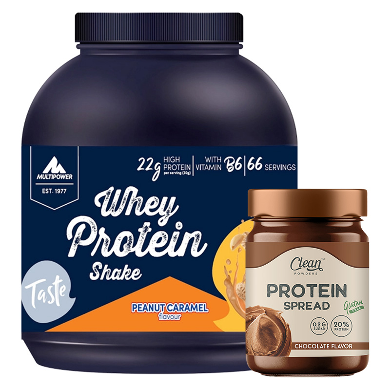 Multipower Whey Protein Shake 2000 Gr + Clean Powders Protein Spread Çikolata Kombinasyonu
