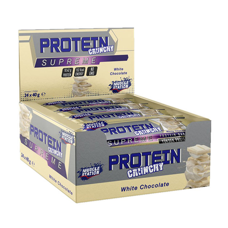 Muscle Station Supreme Crunchy Protein Bar 40 Gr 24 Adet