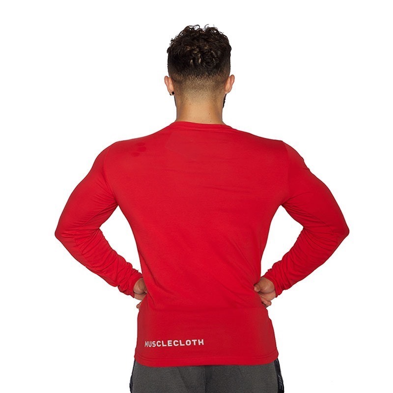 MuscleCloth Basic Uzun Kollu T-Shirt Kırmızı