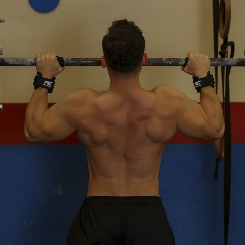 MuscleCloth Big Grip Pro Lifting Straps Siyah