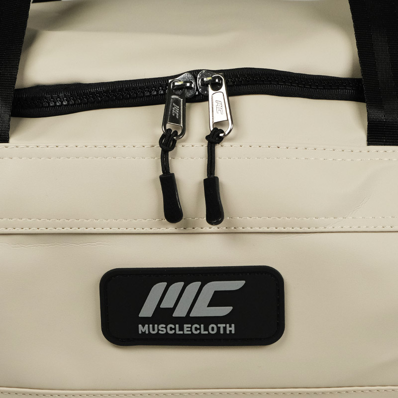 MuscleCloth Elite Duffel Bag Silindir Spor Çanta Bej