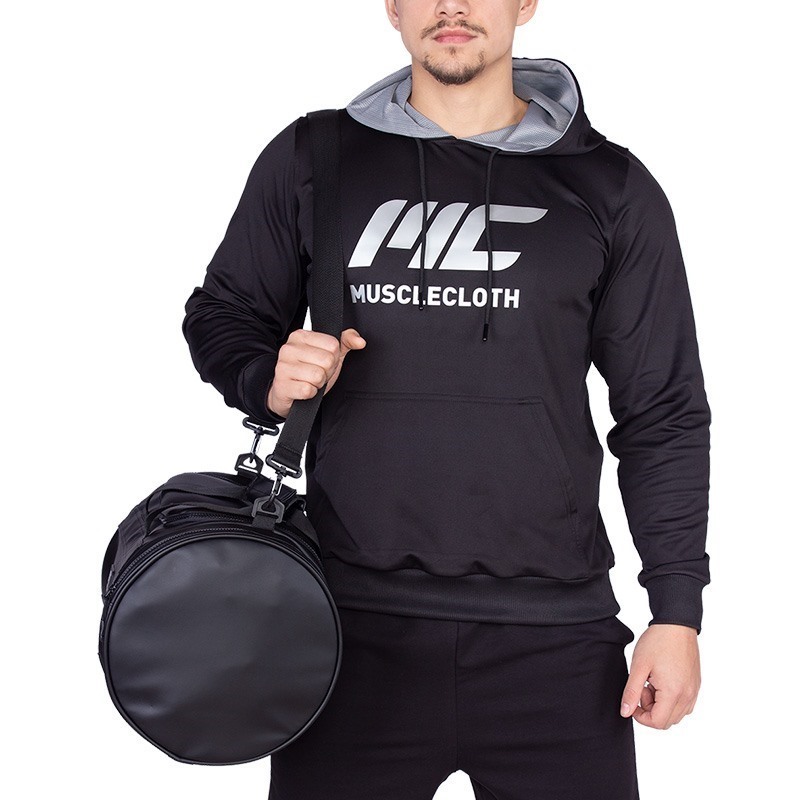 MuscleCloth Elite Duffel Bag Silindir Spor Çanta Siyah