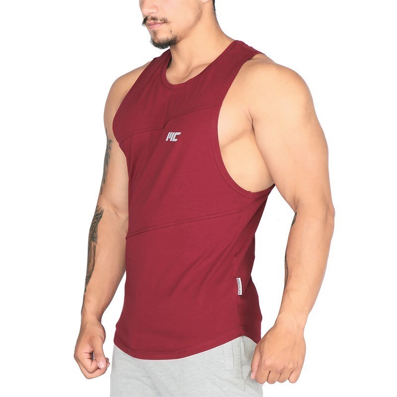 MuscleCloth Elite Kolsuz T-Shirt Bordo