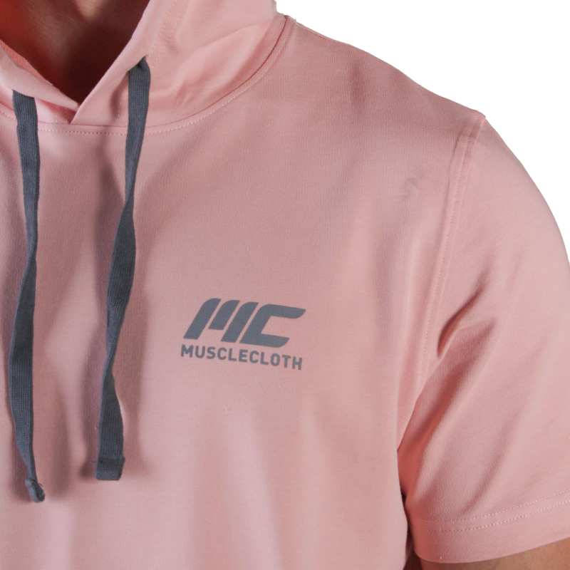 MuscleCloth MC-X Kapüşonlu Kısa Kollu Sweatshirt Somon
