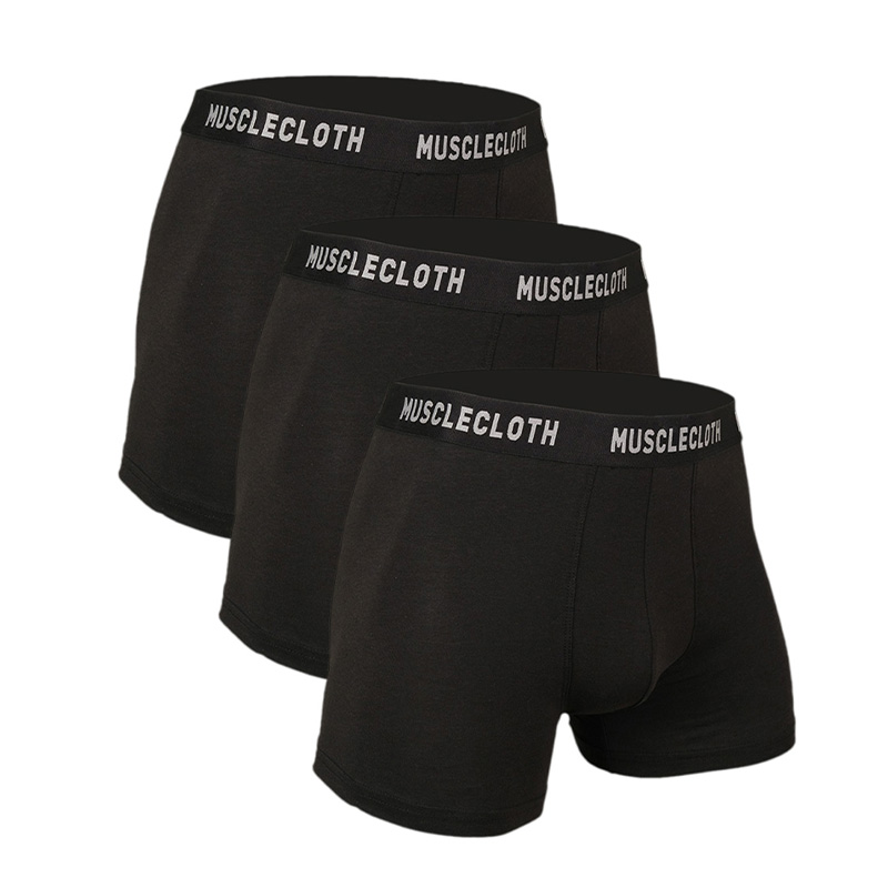 MuscleCloth Modal-X Boxer 3'Lü Paket Siyah