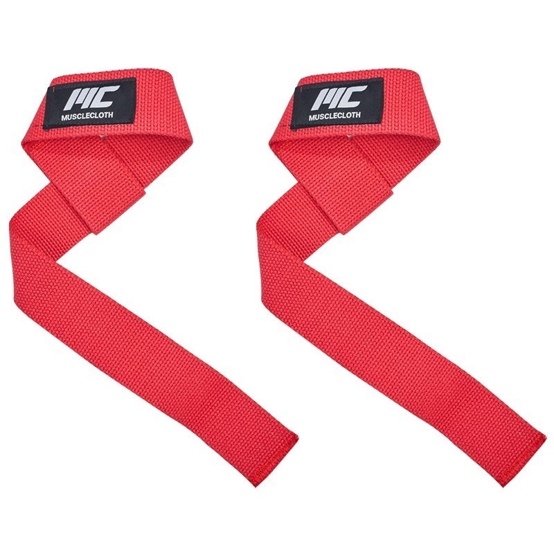 MuscleCloth Pro Fitness Ağırlık Eldiveni + Lifting Strap Kırmızı