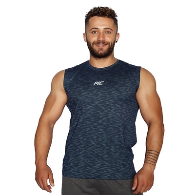 MuscleCloth Pro Kolsuz T-Shirt Mavi