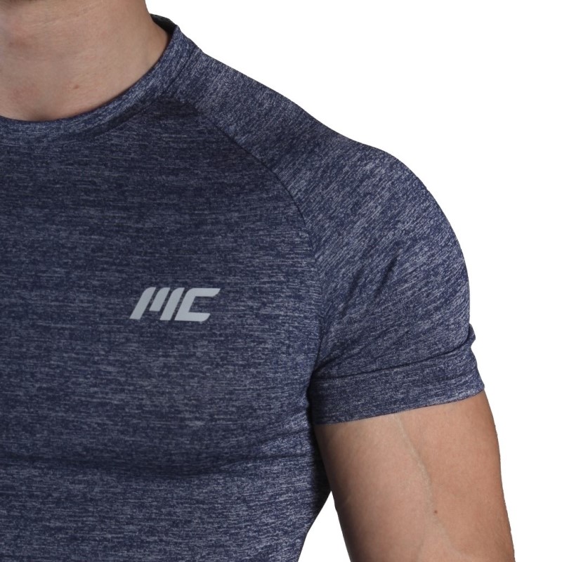 MuscleCloth Pro Stretch Kısa Kollu T-Shirt Lacivert