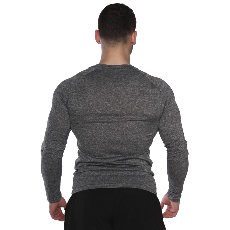 MuscleCloth Pro Stretch Uzun Kollu T-Shirt Füme