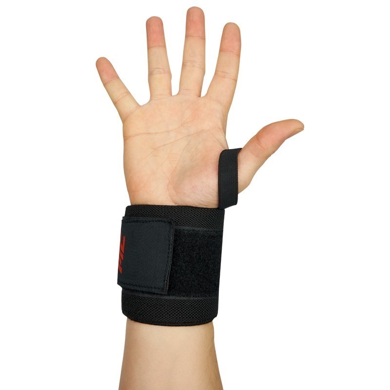 MuscleCloth Pro Wrist Wraps Siyah Kırmızı 2'li Paket