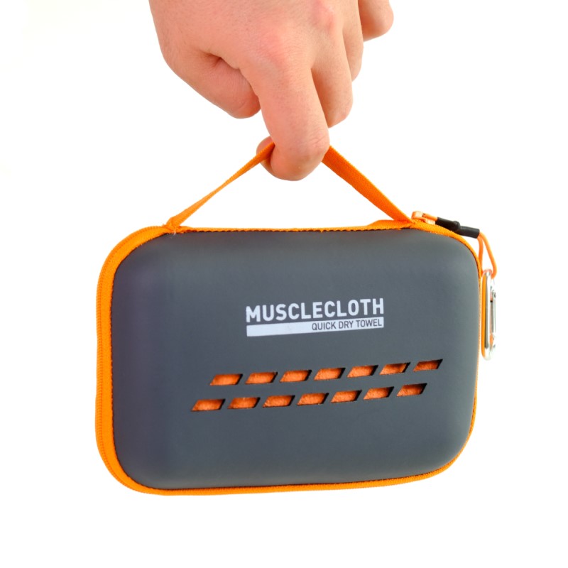 MuscleCloth Quick Dry Çantalı Spor Havlusu Turuncu