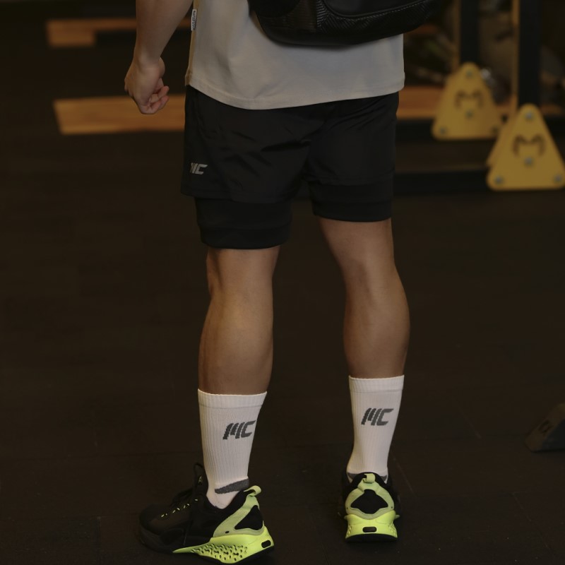 Musclecloth Stay Fresh Uzun Çorap 3'Lü Paket Beyaz 