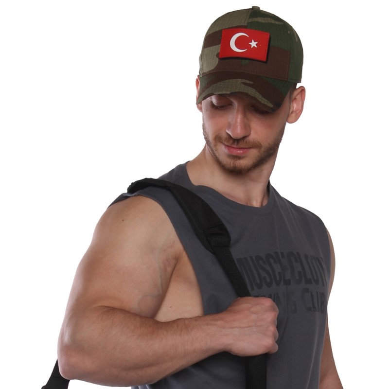 MuscleCloth Tactical Şapka Haki Kamuflaj