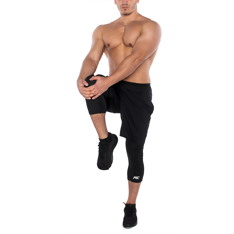 MuscleCloth Training Erkek 3/4 Tayt Siyah