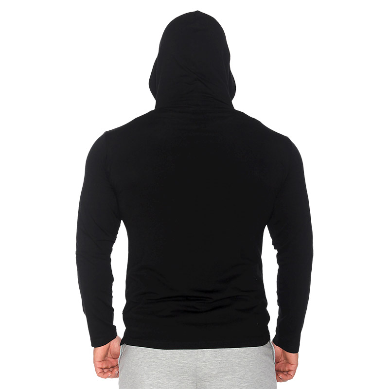 MuscleCloth Training Kapüşonlu Uzun Kollu T-Shirt Siyah
