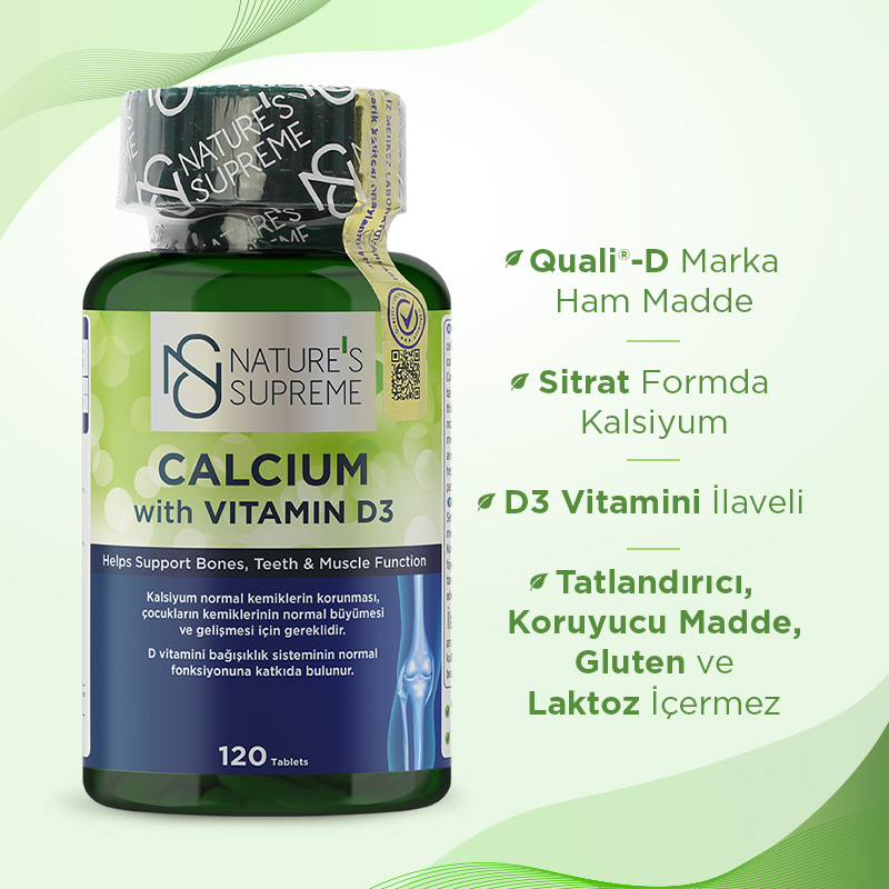 Nature's Supreme Calcium with Vitamin D3 120 Tablet