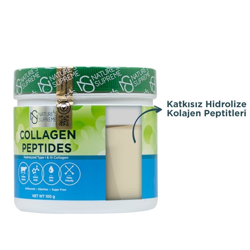 Nature's Supreme Collagen Peptides Powder 100 Gr Aromasız