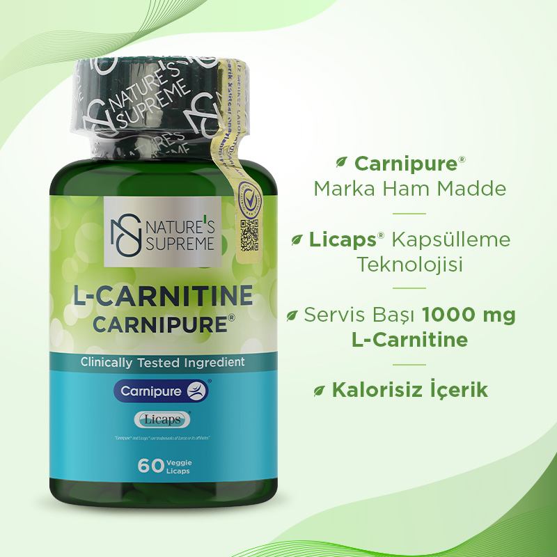 Nature's Supreme L-Carnitine Carnipure 60 Kapsül