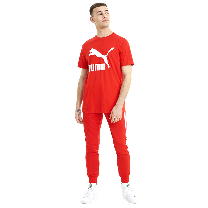Puma Classics Logo Kısa Kollu T-Shirt Kırmızı