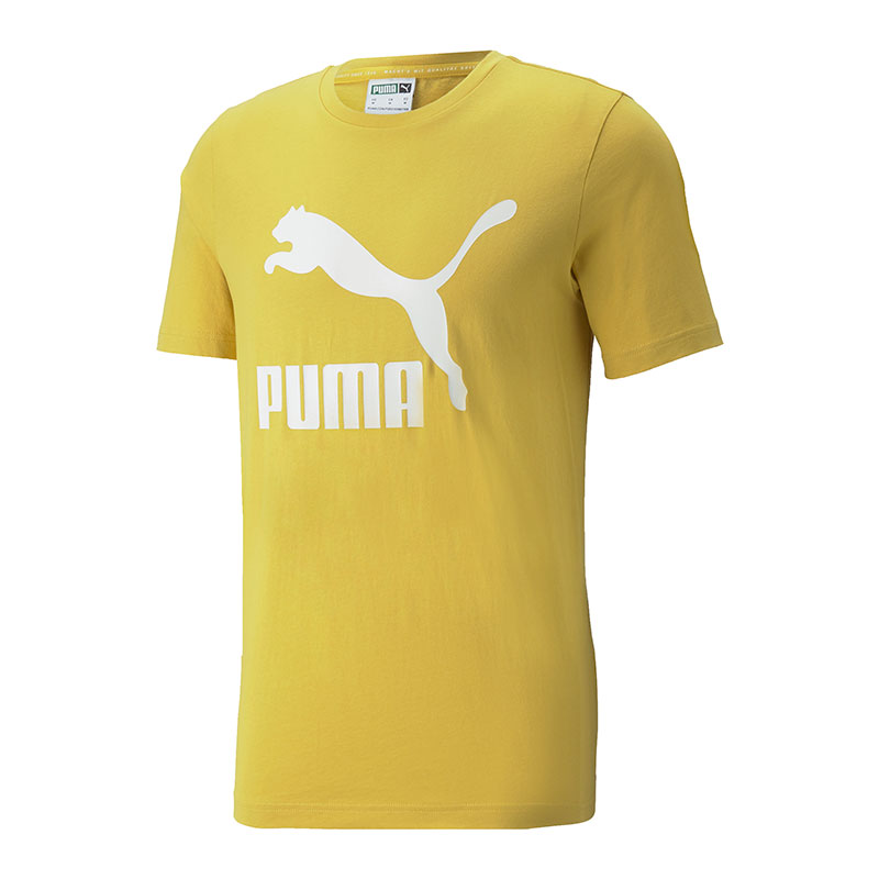 Puma Classics Logo Kısa Kollu T-Shirt Sarı