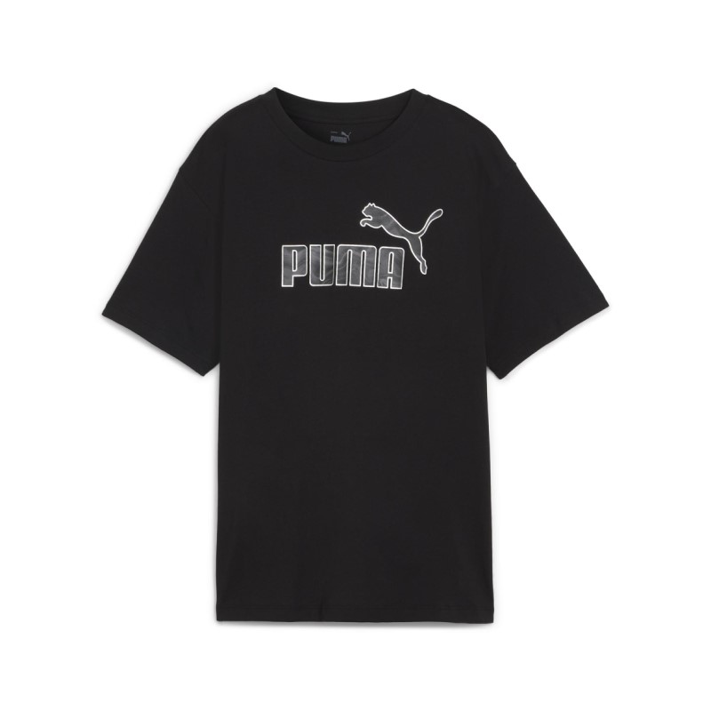 Puma ESS+ Marbleized Relaxed Kadın Kısa Kollu T-Shirt Siyah