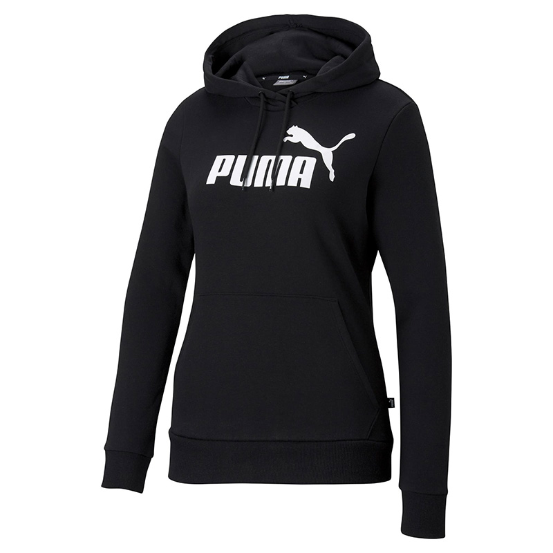 Puma Essentials Logo Kadın Kapüşonlu Sweatshirt Siyah