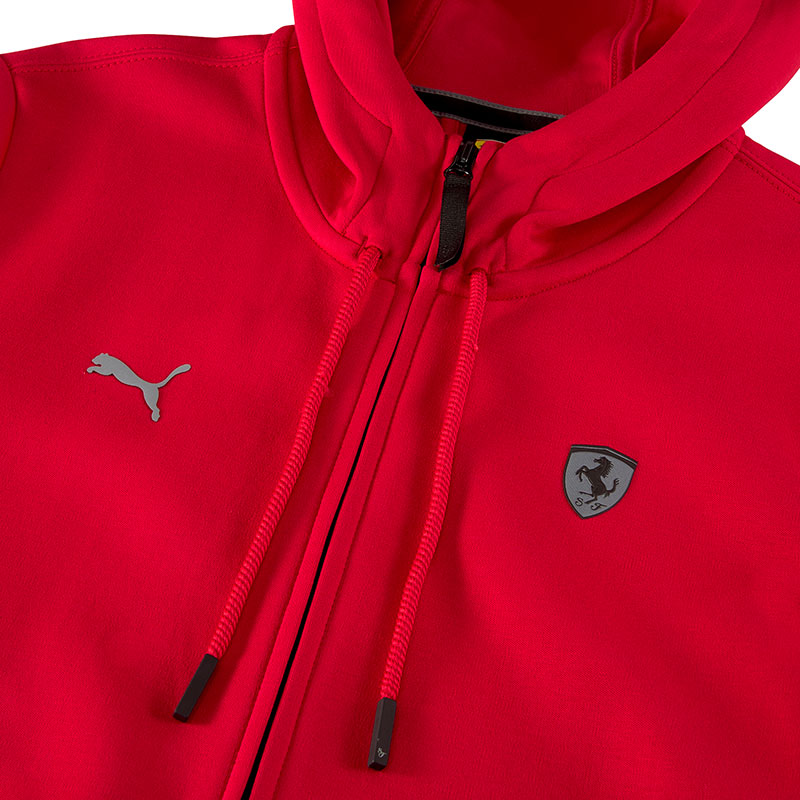 Puma Ferrari Style Kapüşonlu Sweatshirt Kırmızı