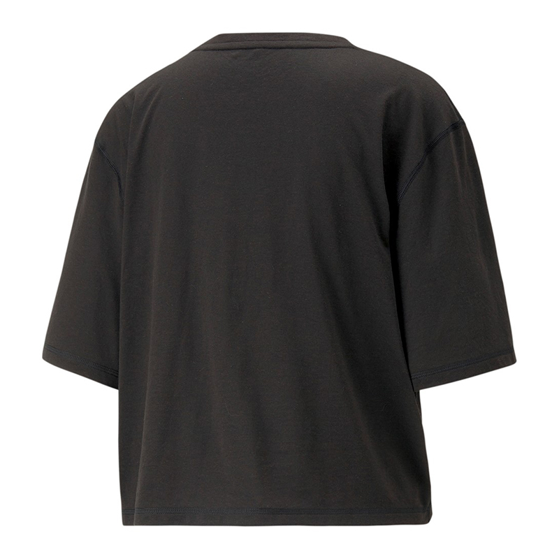 Puma Graphic Kadın Kısa Kollu Crop T-Shirt Siyah