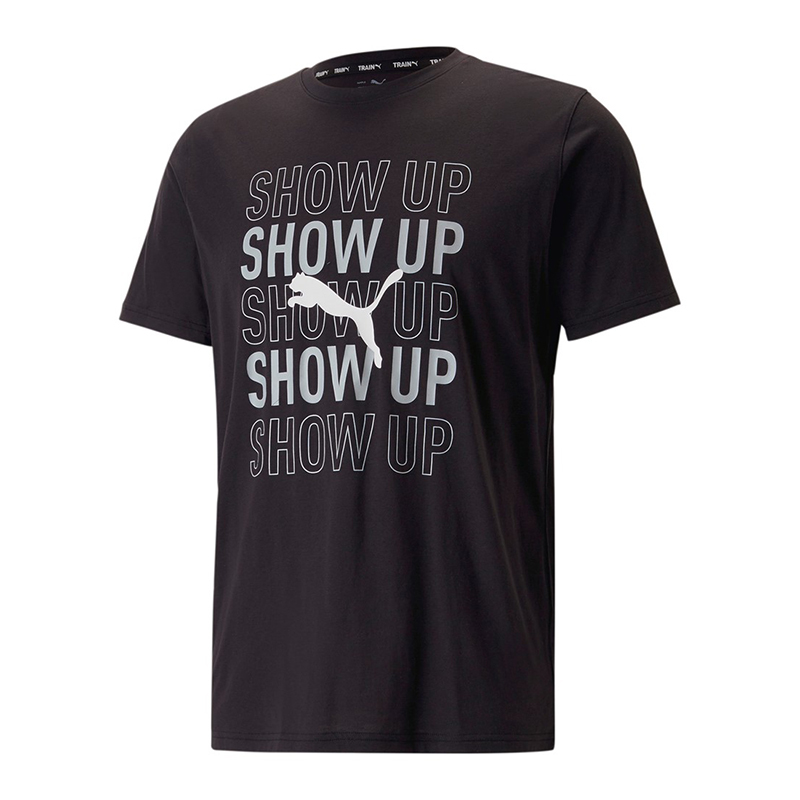 Puma Performance Running Graphic Kısa Kollu T-Shirt Siyah