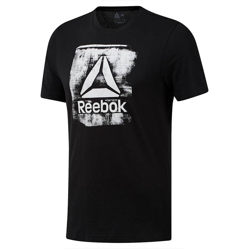 Reebok Stamped Logo Crew T-Shirt - Siyah