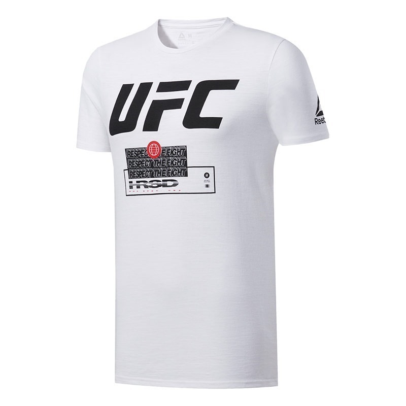 Reebok Ufc Fg Fight Week Tee T-Shirt Beyaz