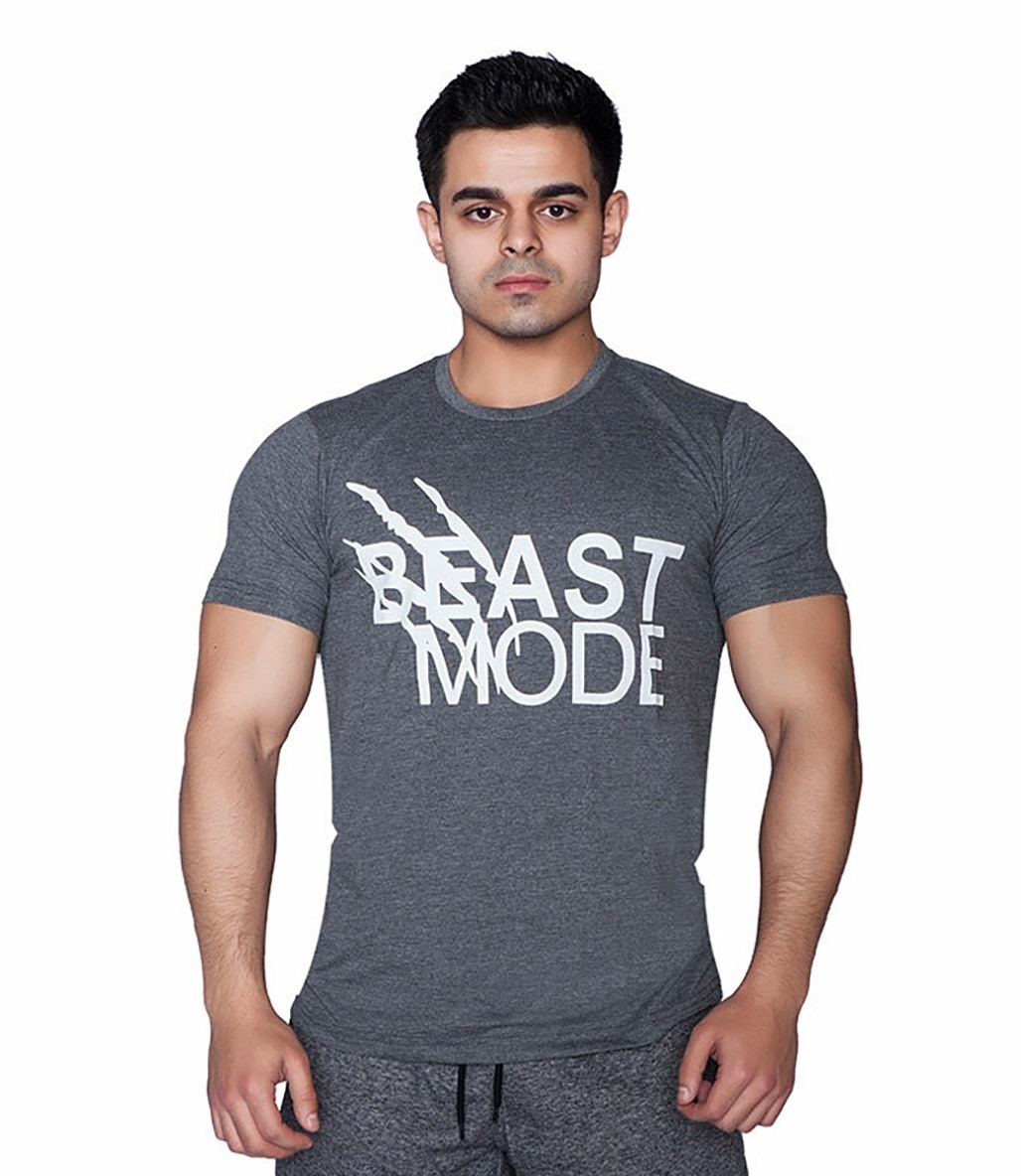 Supplementler.com Beast Mode T-shirt Koyu Gri