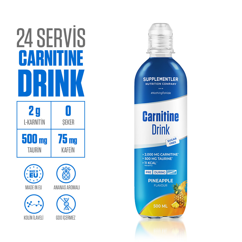 Supplementler.com Carnitine Drink 500 mL 24 Adet