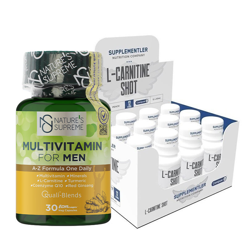 Supplementler.com L-Carnitine Shot + Nature's Supreme Multivitamin For Men Kombinasyonu