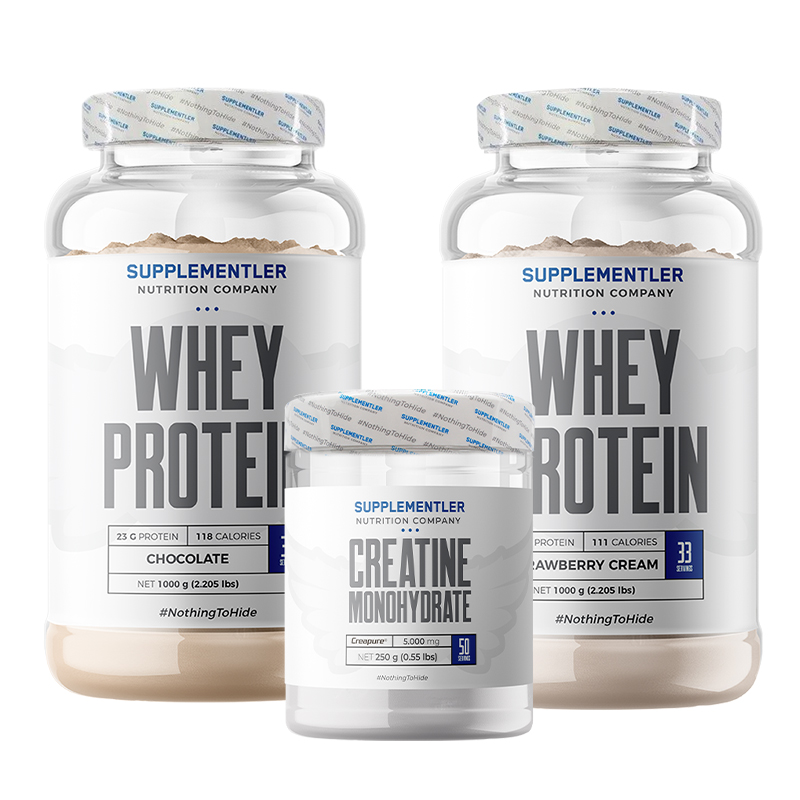 Supplementler.com Whey Protein 1000 Gr 2 Adet + Creatine (Creapure®) 250 Gr Kombinasyonu