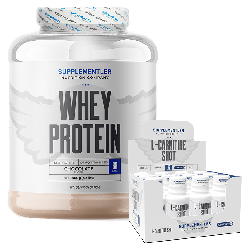 Supplementler.com Whey Protein 2000 Gr +L-Carnitine Shot 12 Adet Kombinasyonu