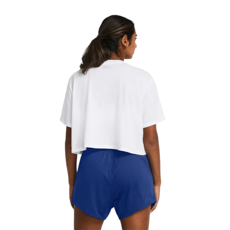 Under Armour Boxy Crop Branded Kadın Kısa Kollu T-Shirt Beyaz