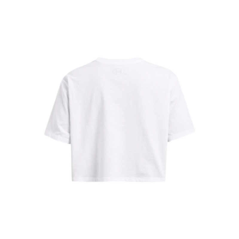 Under Armour Boxy Crop Branded Kadın Kısa Kollu T-Shirt Beyaz
