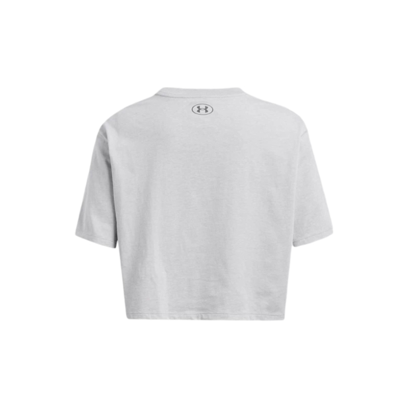 Under Armour Boxy Crop Branded Kadın Kısa Kollu T-Shirt Gri