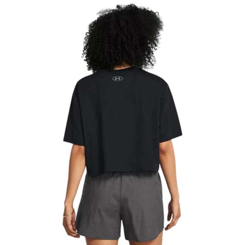 Under Armour Boxy Crop Branded Kadın Kısa Kollu T-Shirt Siyah