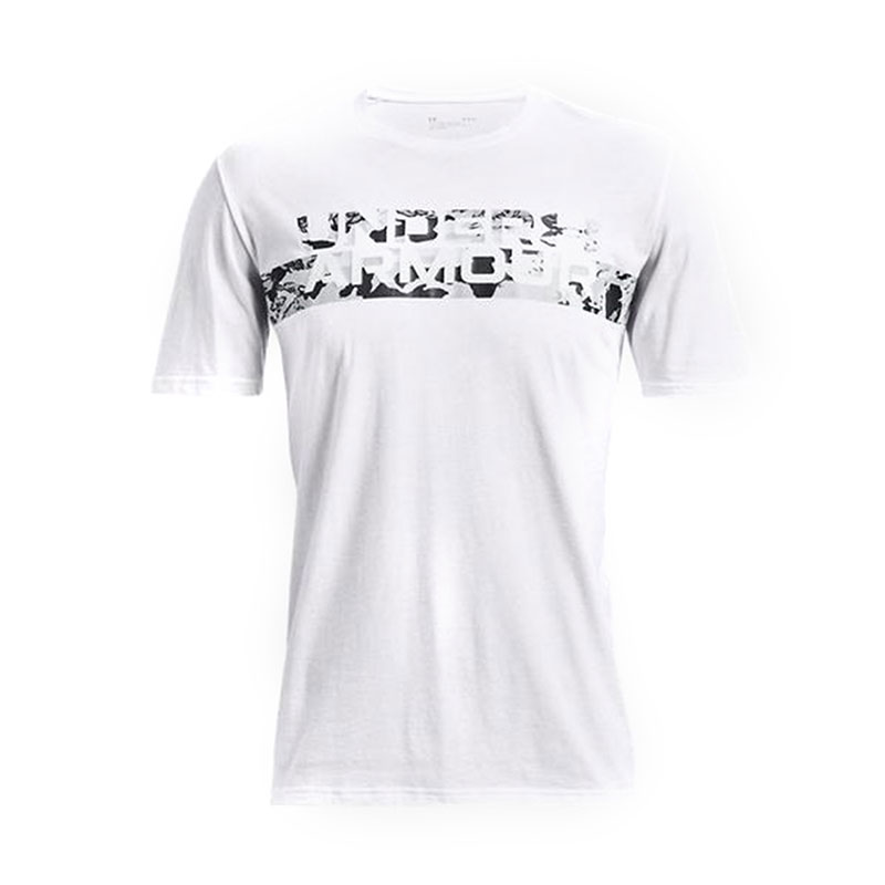 Under Armour Camo Chest Stripe Ss Kısa Kollu T-Shirt Beyaz