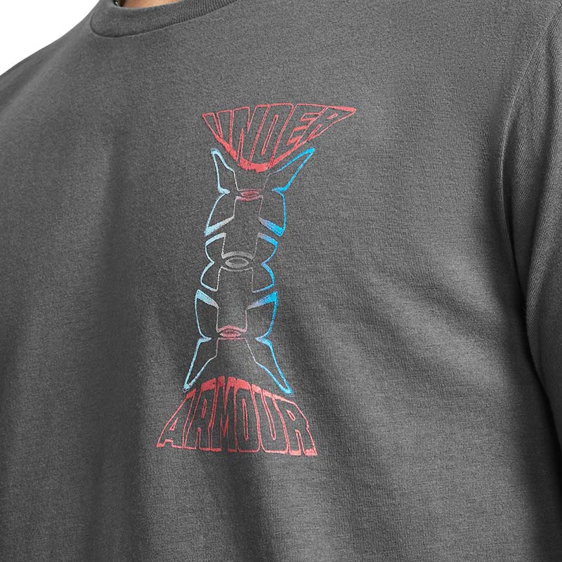 Under Armour Dusk To Dawn Skull Kısa Kollu T-Shirt Gri