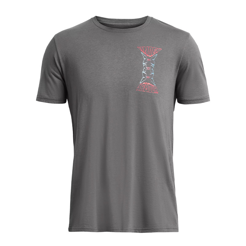 Under Armour Dusk To Dawn Skull Kısa Kollu T-Shirt Gri