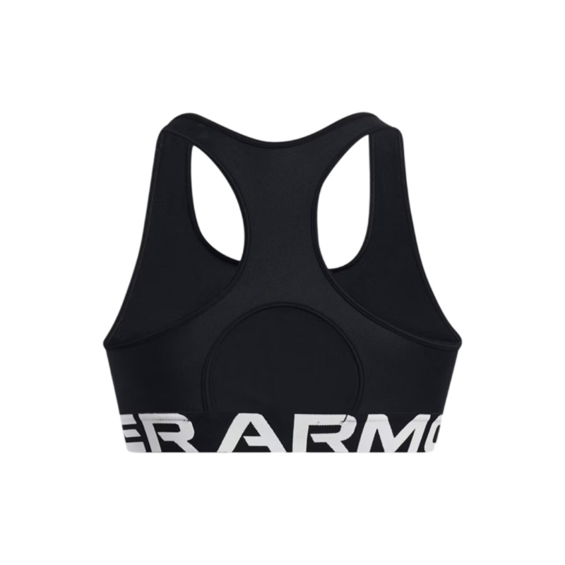 Under Armour HeatGear Mid Branded Sporcu Sütyeni Siyah