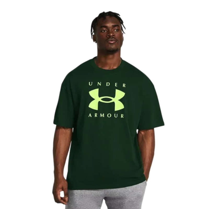 Under Armour Heavyweight Oversize Kısa Kollu T-Shirt Yeşil