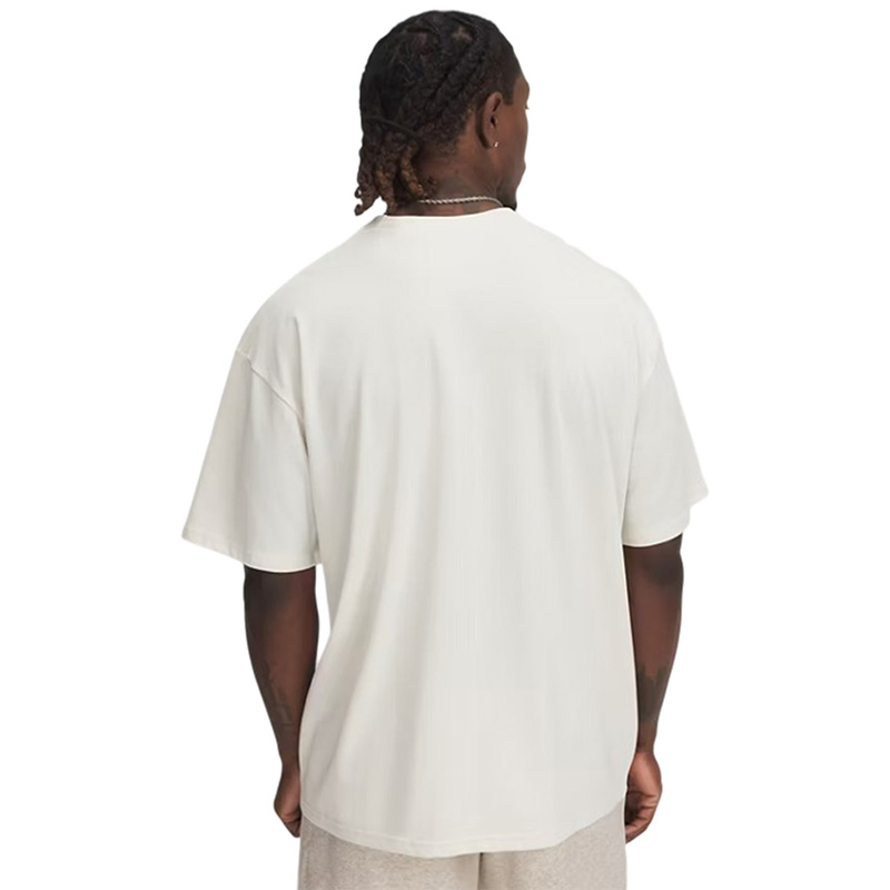 Under Armour Heavyweight Varsity Oversize Kısa Kollu T-Shirt Bej