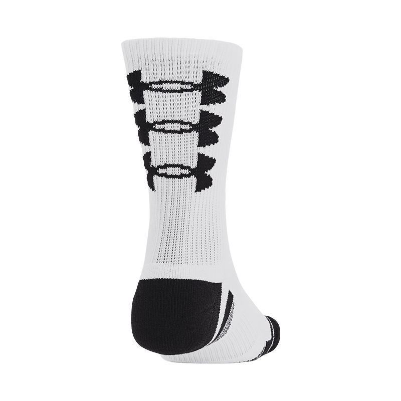 Under Armour Perf Tech Nov 3'Lü Paket Crew Çorap Beyaz Siyah